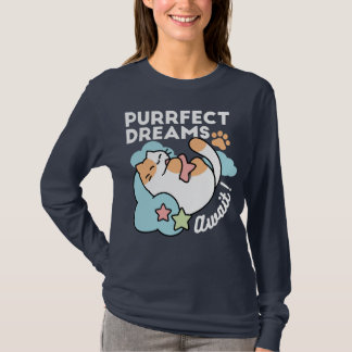 Sovande katt som kramar stjärna – Purrfekt drömmar T Shirt