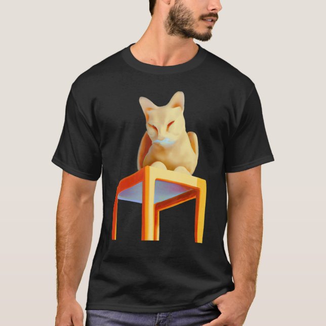 Sovande katt t shirt (Framsida)