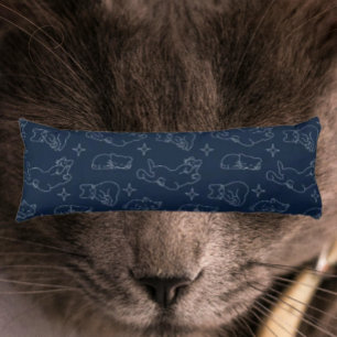 Sovande kattälskare Kroppskudde – Mysig kattmönste