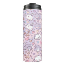 Sovande Katter Kawaii Termisk Tumbler
