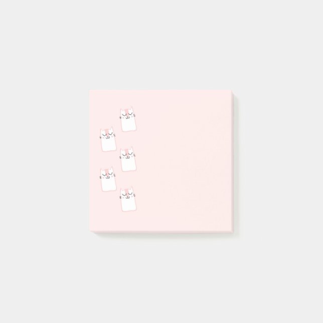 Sovande kattmönster post-it block (Framsida)