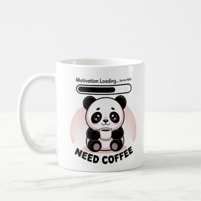 Sovande Kawaii Panda Motivation Laddar  Kaffemugg (Vänster)