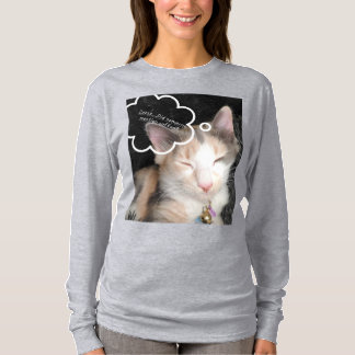 Sovande Kitty Behöver Kaffe T Shirt