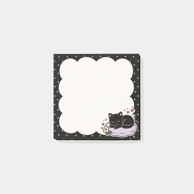 Sovande Kitty Post-it Block (Framsida)