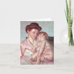Sovande litet barn av Mary Cassatt, Tack Kort