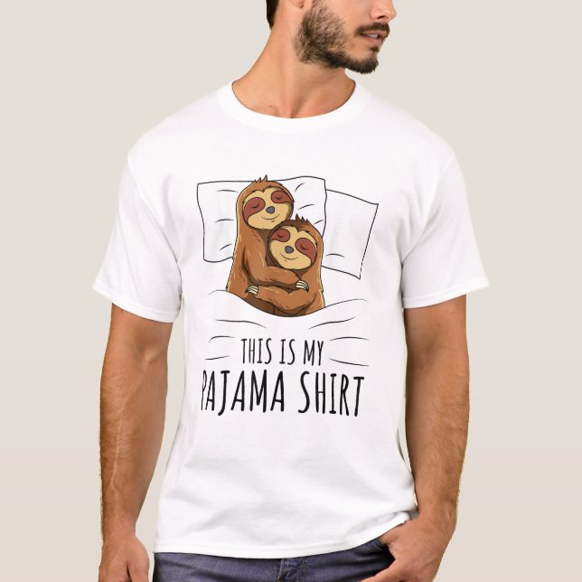 Sovande Lutfisk Älskare Pyjamas T-Shirt (Framsida)