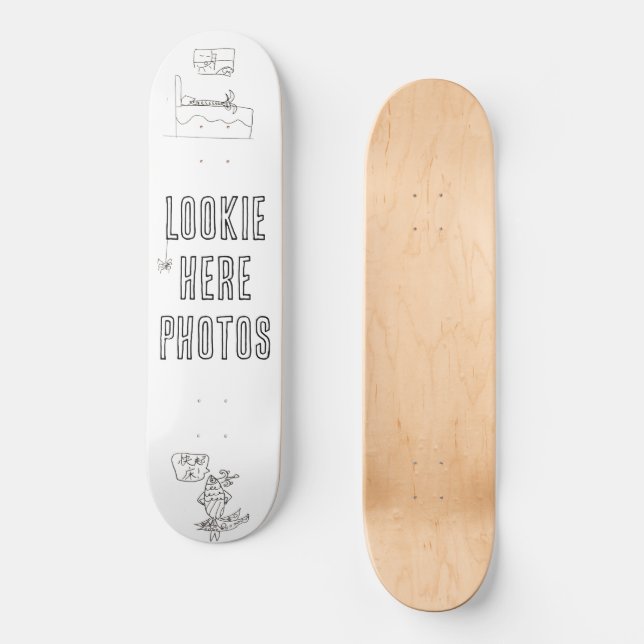 Sovande med fiskarna mini skateboard bräda 18,5 cm (Framsida)
