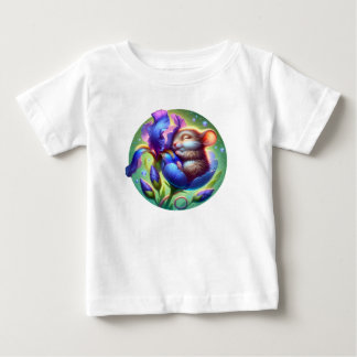 Sovande mus i blomma Söt baby djur T Shirt
