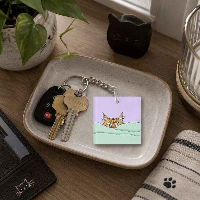Sovande Orange Ginger Katt Kaffe Grön Lila (Skapare uppladdad)