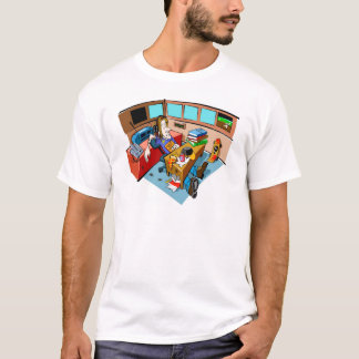Sovande på datoren t-shirt
