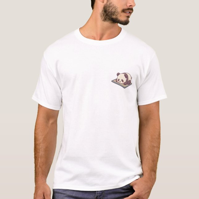 Sovande panda på tatamimatta t shirt (Framsida)