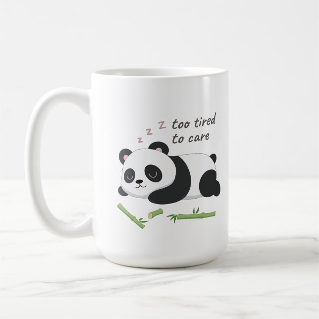 Sovande Panda – Söt Lat Björn Konst Kaffemugg (Vänster)
