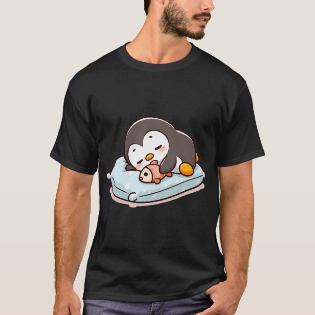 Sovande pingvinbaby t shirt (Framsida)