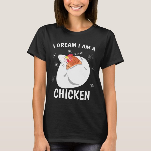 Sovande Pj Pyjamas topp Jag Drömmer Att Jag Är En  T Shirt (Framsida)