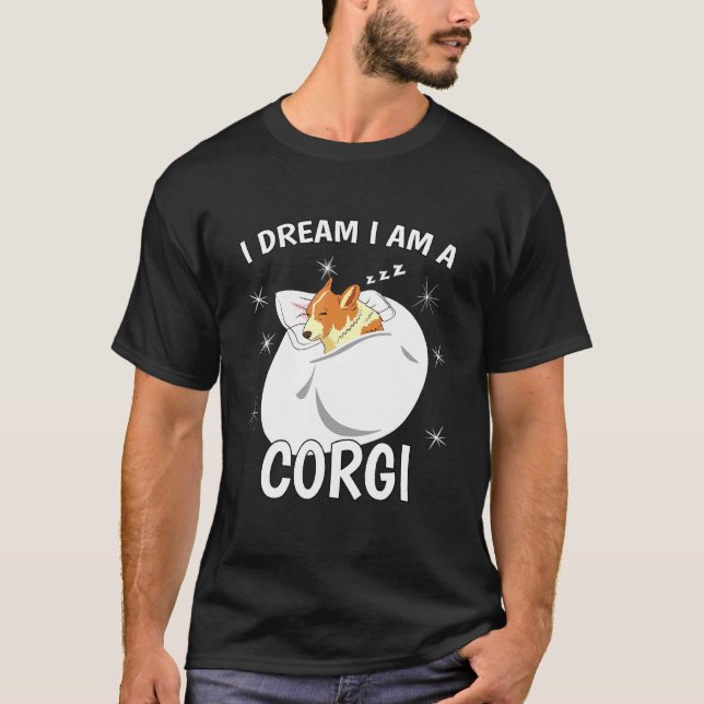 Sovande Pj Pyjamas topp Jag Drömmer Att Jag Är En  T Shirt (Framsida)