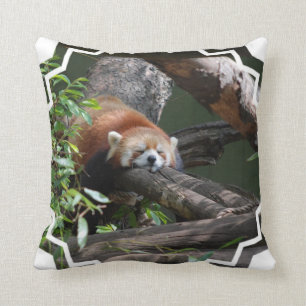 Sovande röd panda-kudde kudde