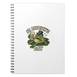 Sovande rolig groda St.Patricks dag Anteckningsbok
