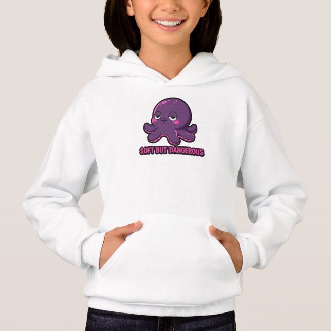 Sovande Rollig Kawaii Bläckfisk T Shirt (Framsida)