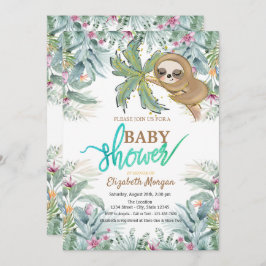  Sövande Seng Trädgårdsblommor Löv Baby Shower  Inbjudningar