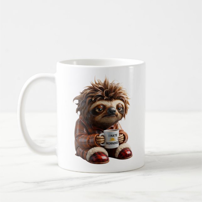 Sovande Sengångare Karaktär Illustration Kaffemugg (Vänster)