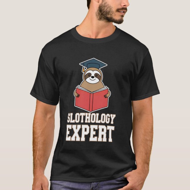 Sovande sengångare med bok och examenshatt t shirt (Framsida)