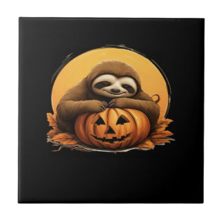 Sovande sengångare och Halloween-pumpa Klassisk T- Kakelplatta