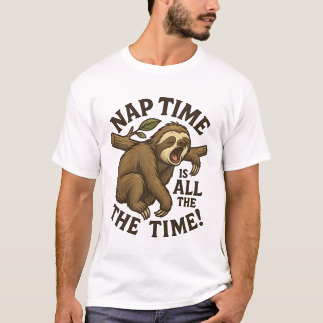 Sovande Sengångare Rolig T Shirt (Framsida)