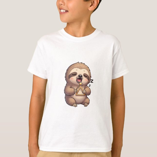 Sovande sengångare som spelar triangel barn t shirt (Framsida)