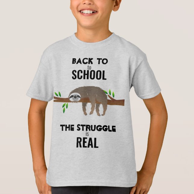 Sovande Sengångare Tillbaka Till Skolan Den Kampen T Shirt (Framsida)