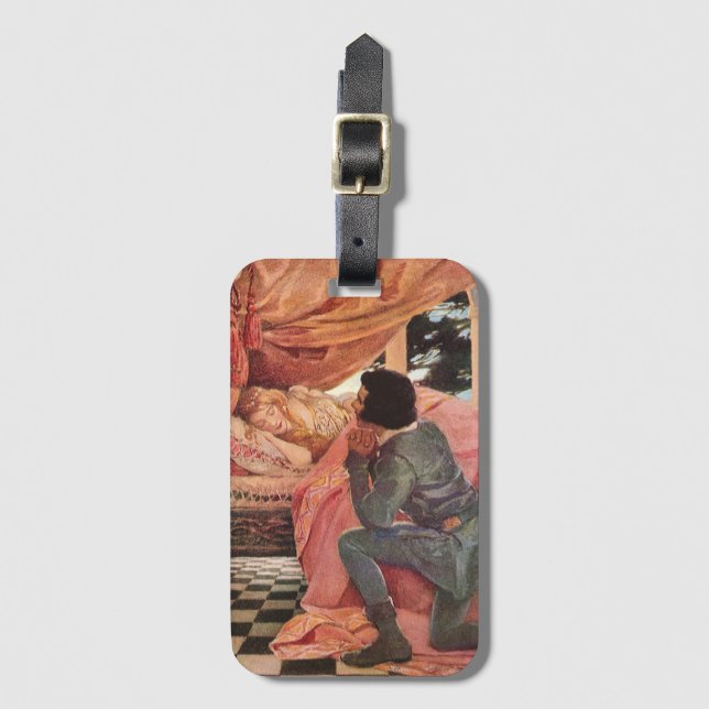 Sovande skönhet av Jessie Willcox Smith Bagagebricka (Framsida vertikal)