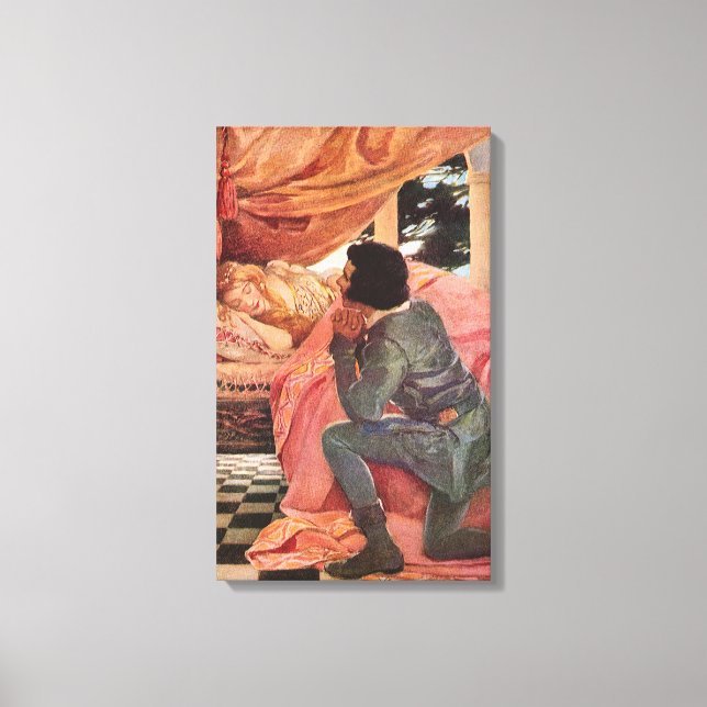 Sovande skönhet av Jessie Willcox Smith Canvastryck (Framsida)