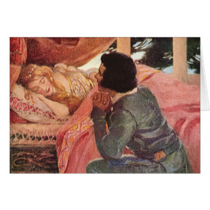 Sovande skönhet av Jessie Willcox Smith Hälsningskort