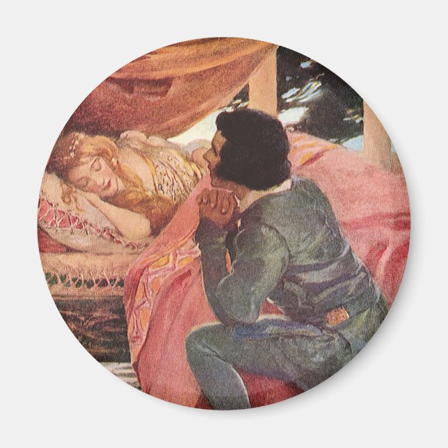 Sovande skönhet av Jessie Willcox Smith Magnet (Framsidan)