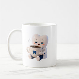 Sovande Tand som Dricker Kaffe Roligt Tandläkare P Kaffemugg