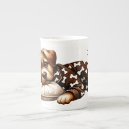 Sovande valp i pyjamas Benporcelain mugg Benporslin Mugg