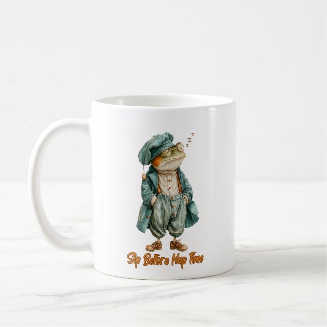 Sovande Vintage Groda Kaffe Mugg (Vänster)