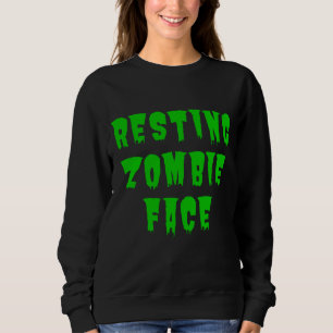 Sovande Zombieansikte - Rolig Halloween 2022 T Shirt