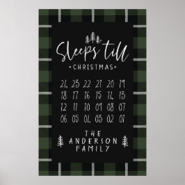 Sover till jul modern minimalist lantgård poster