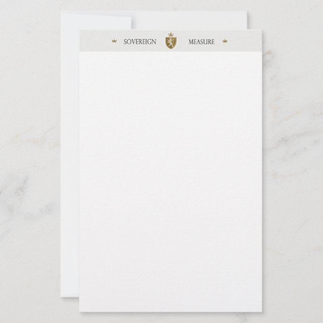 SOVEREIGN MEASURE 便箋 BREVPAPPER (Framsida)