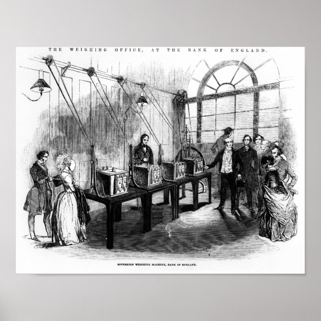 Sovereign Weighing Maskin, Bank of England Poster (Framsidan)