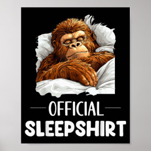 Sovgardin Sovg Bigfoot Sasquatch Älskare Pyjamas  Poster