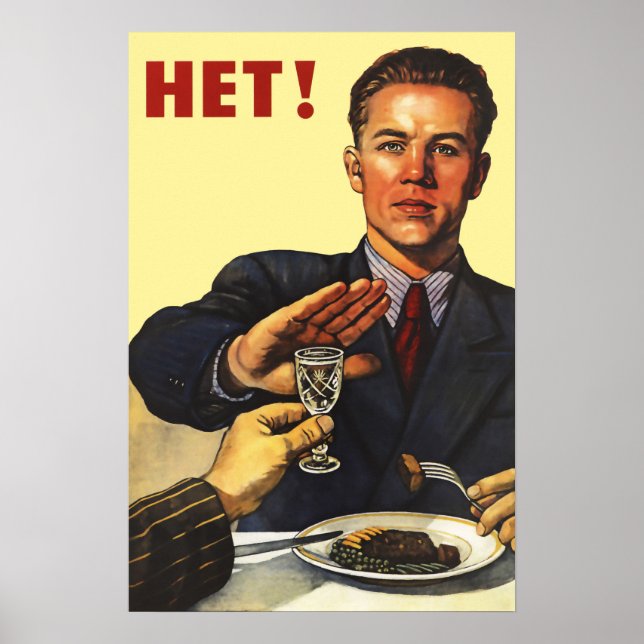 Soviet "No To Alcohol" Poster (Framsidan)
