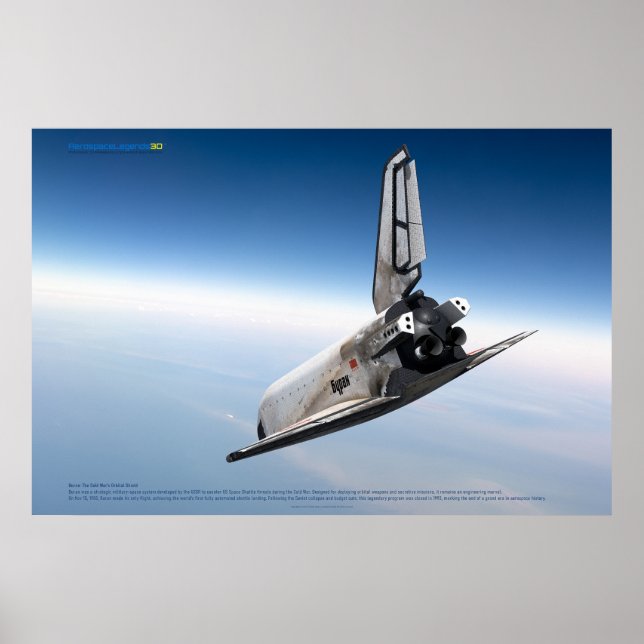 Soviet Space Icon: Buran Reentry Poster (Framsidan)