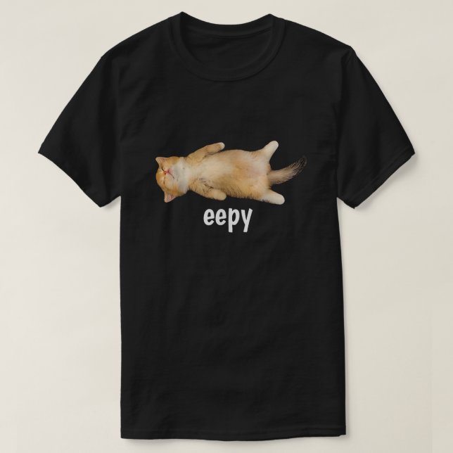 Sovig katt-meme rolig sömnig katt humor sarkastisk t shirt (Design framsida)