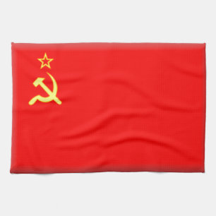 Sovjet - facklig flagga kökshandduk