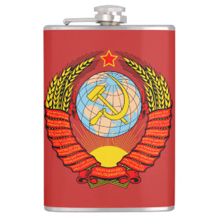 Sovjet - facklig vapensköld USSR Fickplunta