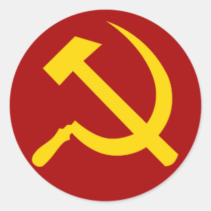 Sovjet - fackligt symbol - СоветскийСоюзСимвол Runt Klistermärke