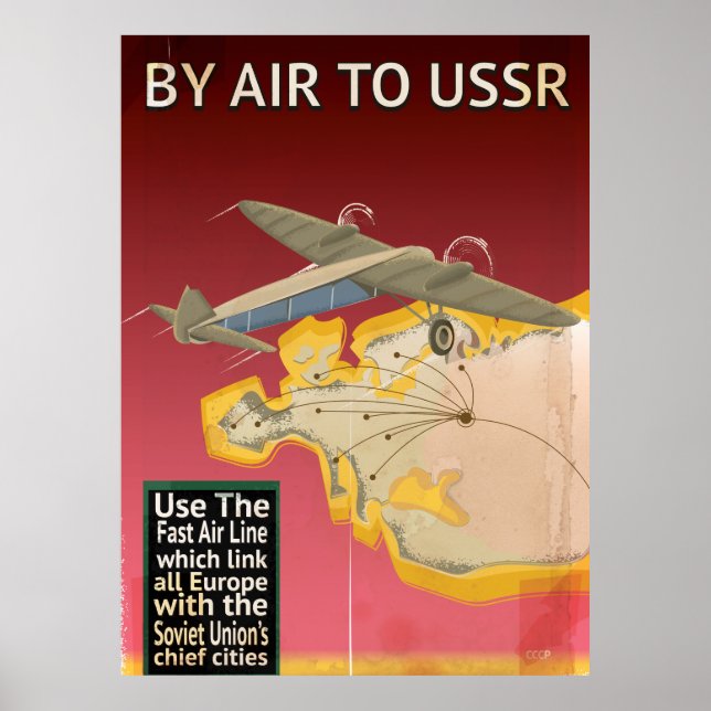 Sovjet vintage-resemapp CCCP Poster (Framsidan)