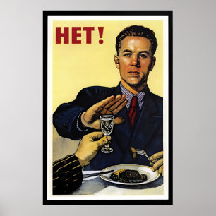Sovjetisk antialkoholpropagandaaffisch – kök poster
