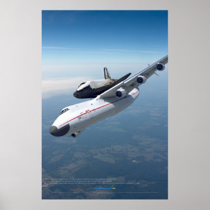 Sovjetisk flygindustri: An-225 och Buran-affisch Poster